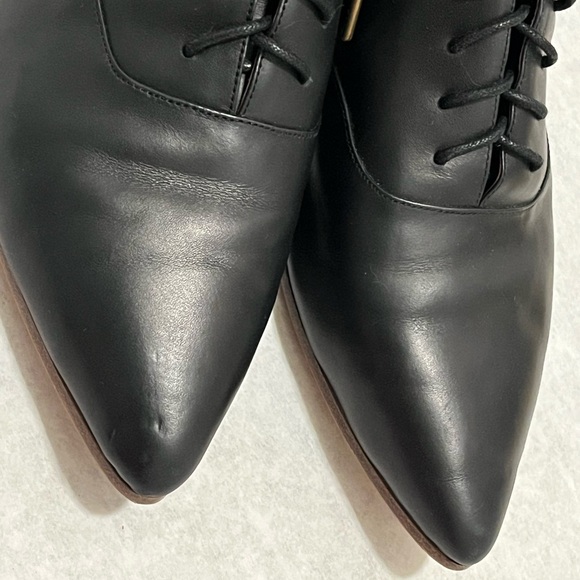 Black Lace-Up leather Ankle witch Boots - Picture 7 of 9